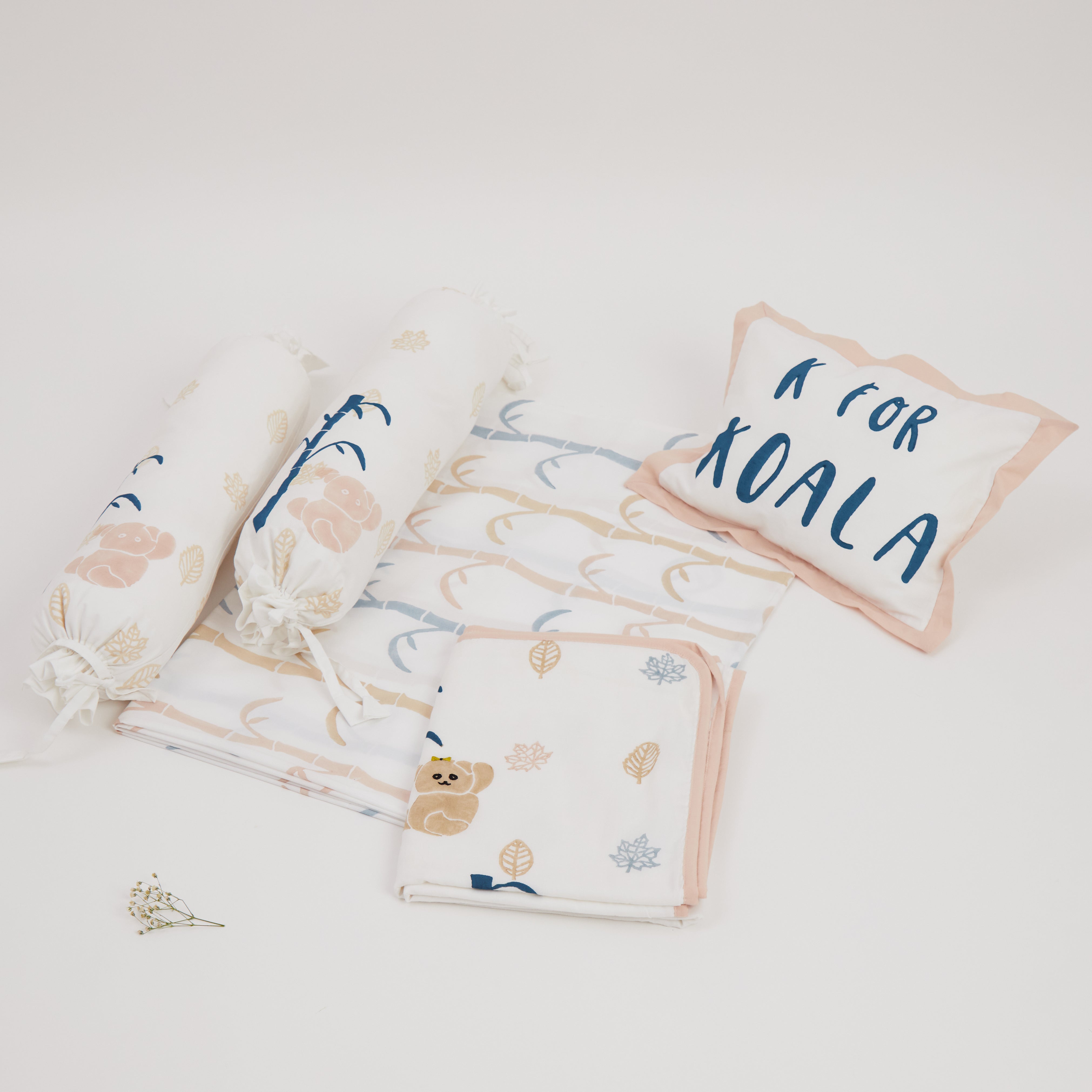 Masaya Cot Bedding Set- K for Koala - Beige