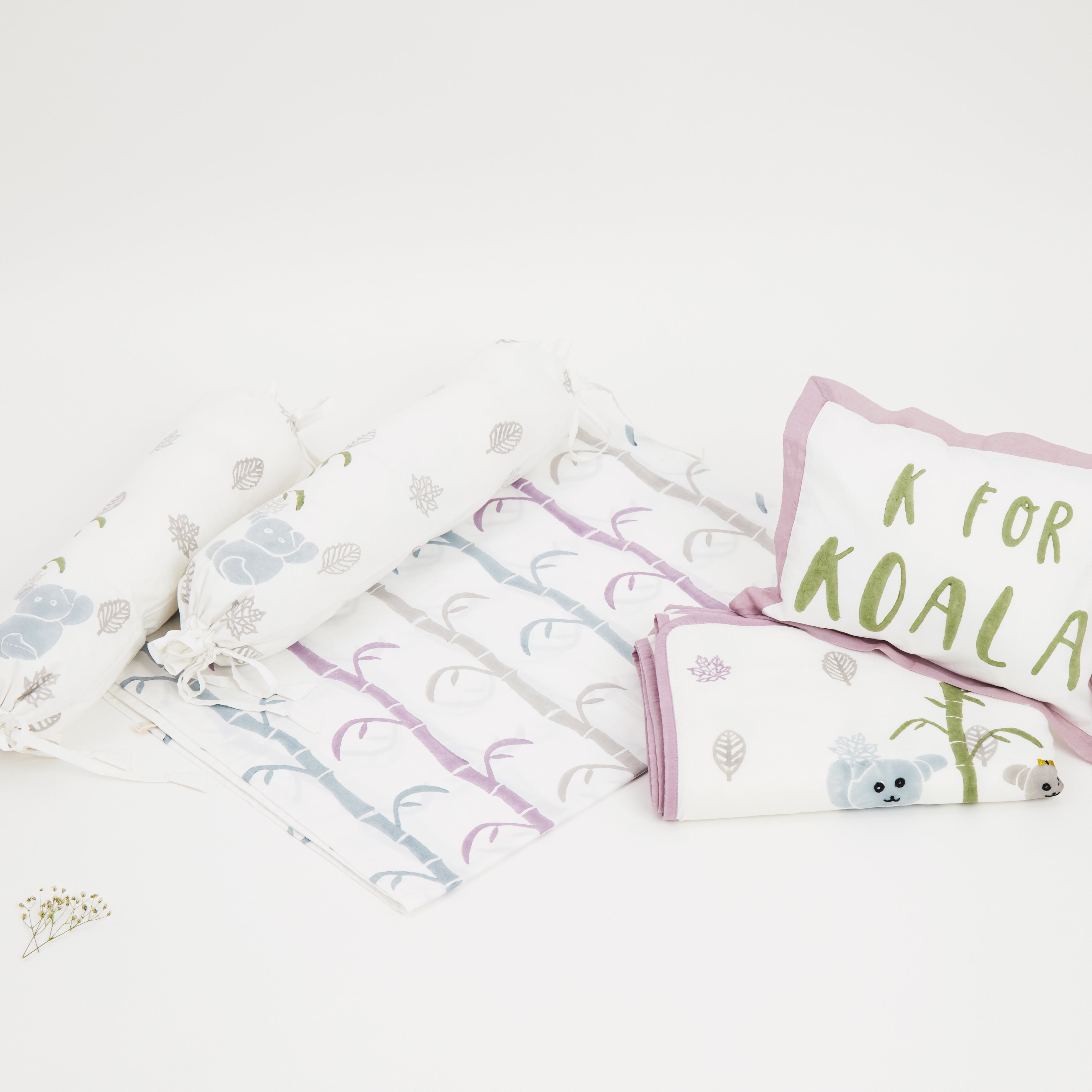 Masaya Cot Bedding Set- K for Koala - Purple