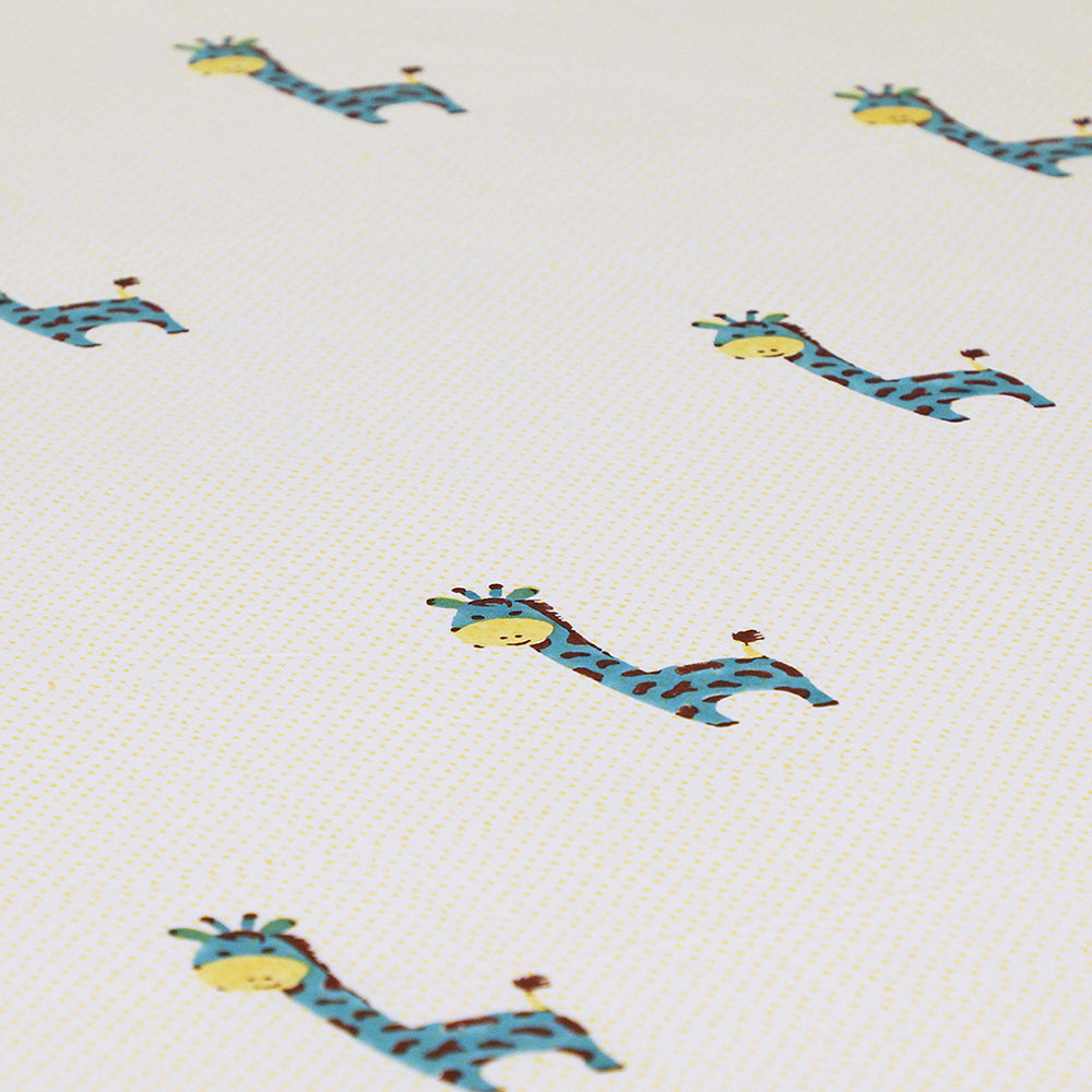 Bedsheet Set - My Best Friend Gira the Giraffe, Teal - Single/Double/King Bed Sizes Available