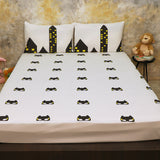 Bedsheet Set - Superbaby flies over Town - Single/Double/King Bed Sizes Available