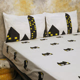 Bedsheet Set - Superbaby flies over Town - Single/Double/King Bed Sizes Available