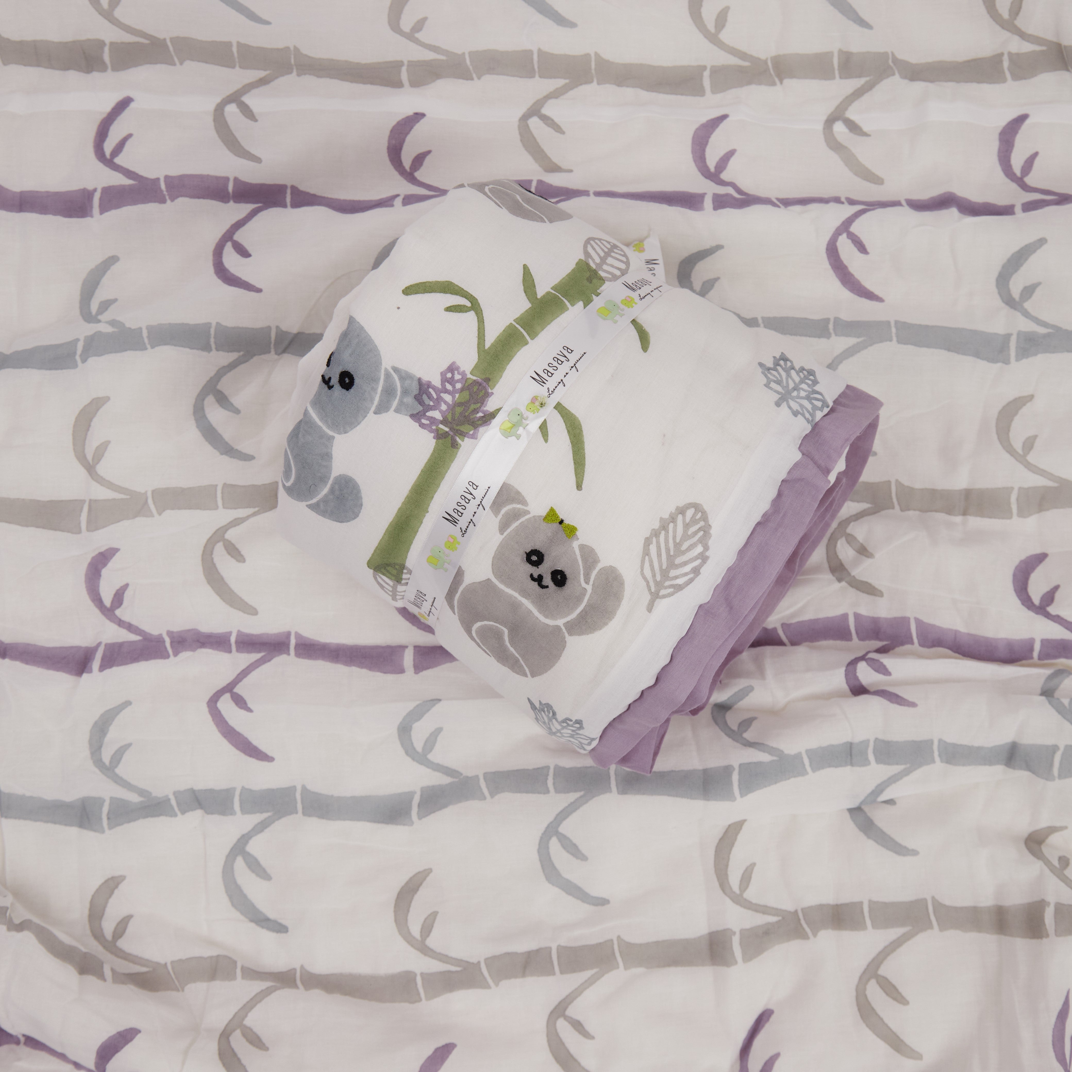 Masaya Quilt- K for Koala- Purple