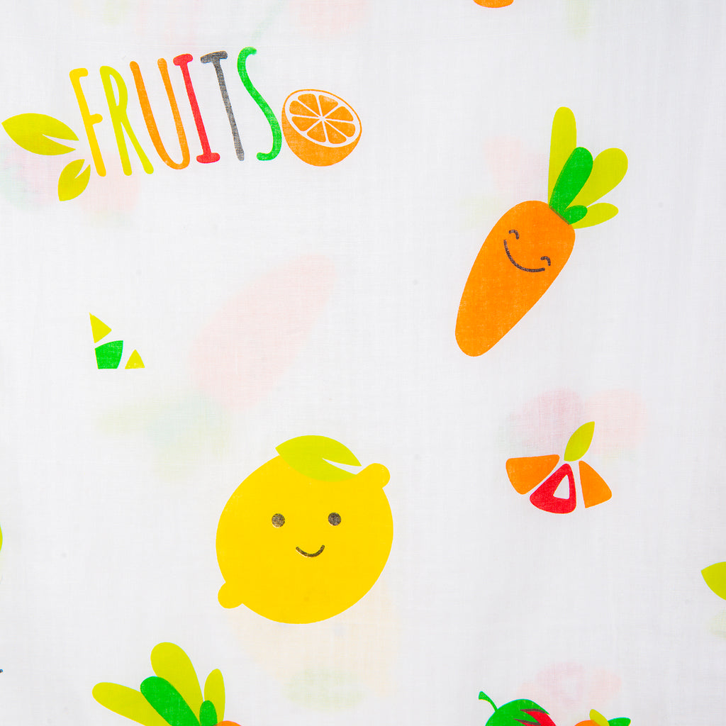 Baby Moo Muslin Towels Pack Of 2 Fruits And Koala Multicolour