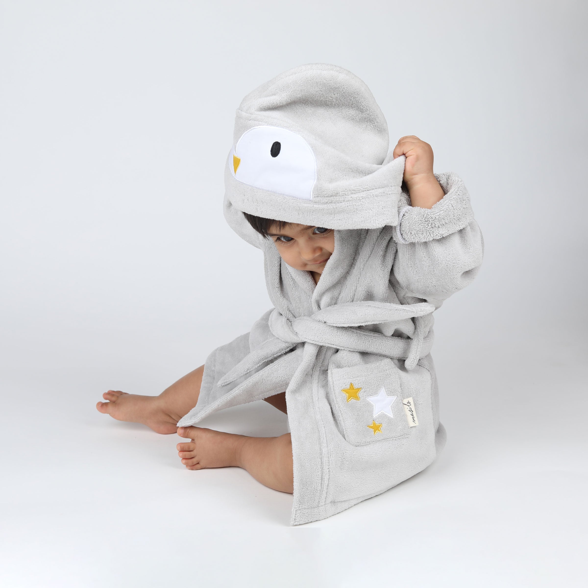 Masilo Hooded Baby Robe – Penguin