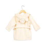 Masilo Organic Cotton Hooded Baby Robe – Cream