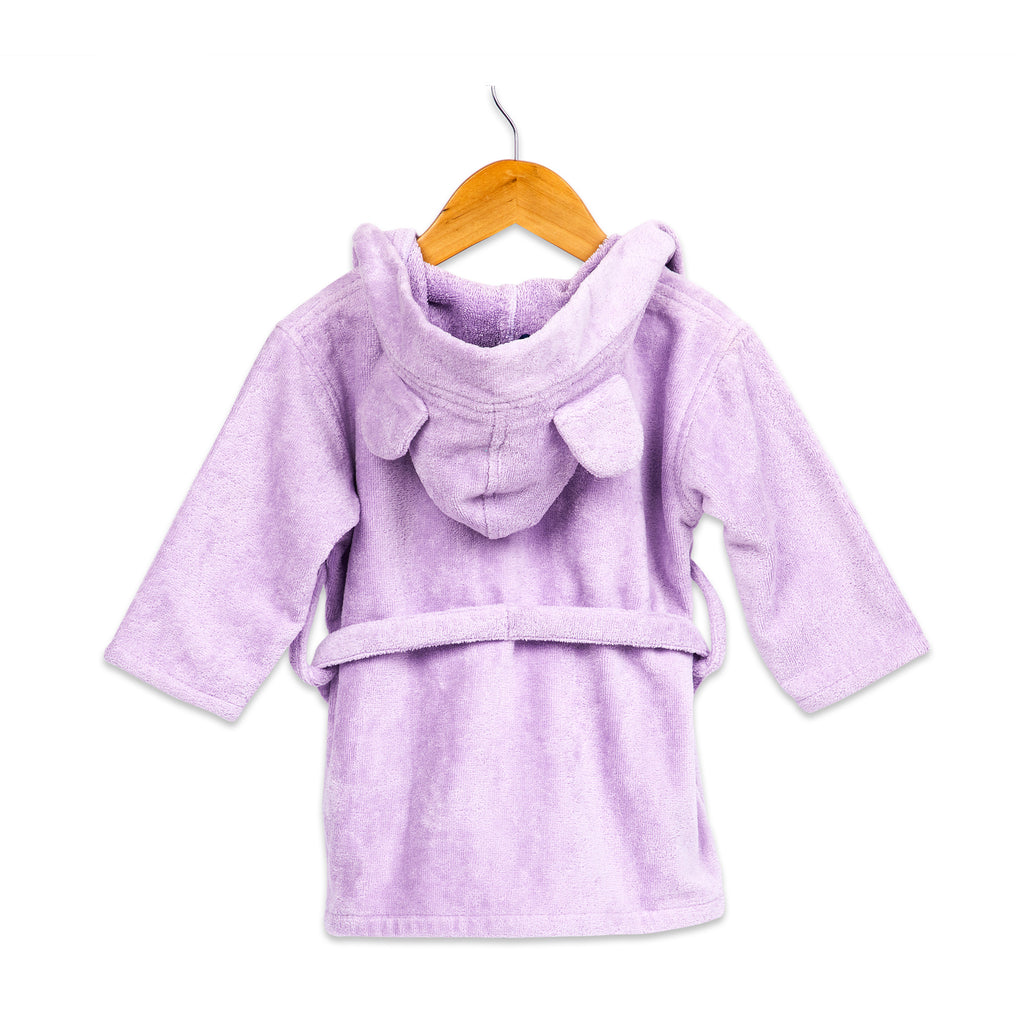 Masilo Organic Cotton Hooded Baby Robe – Lilac