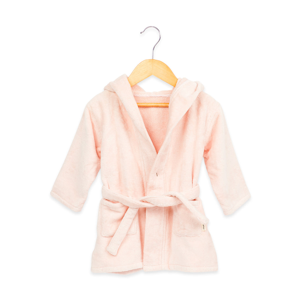 Masilo Organic Cotton Hooded Baby Robe – Pink
