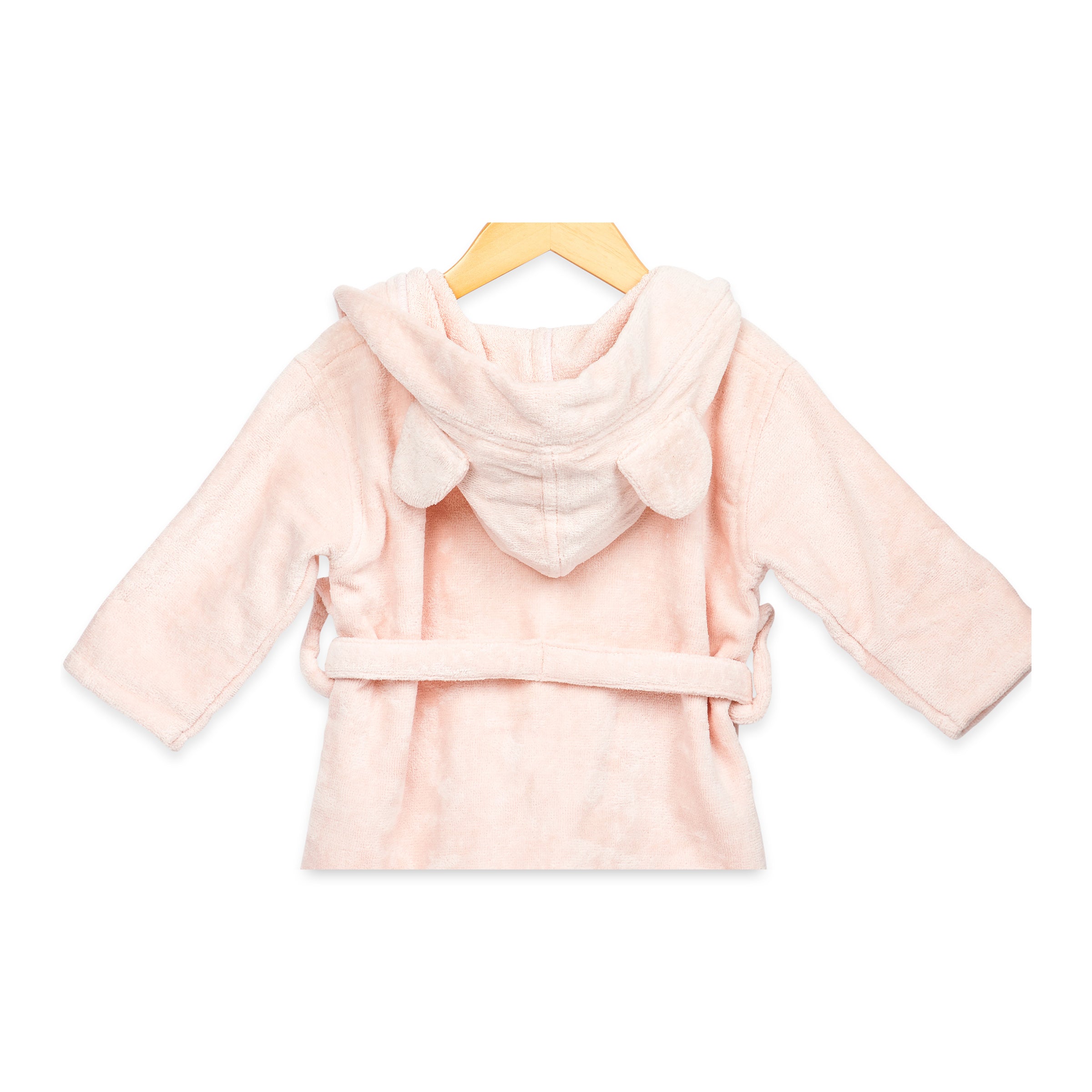 Masilo Organic Cotton Hooded Baby Robe – Pink