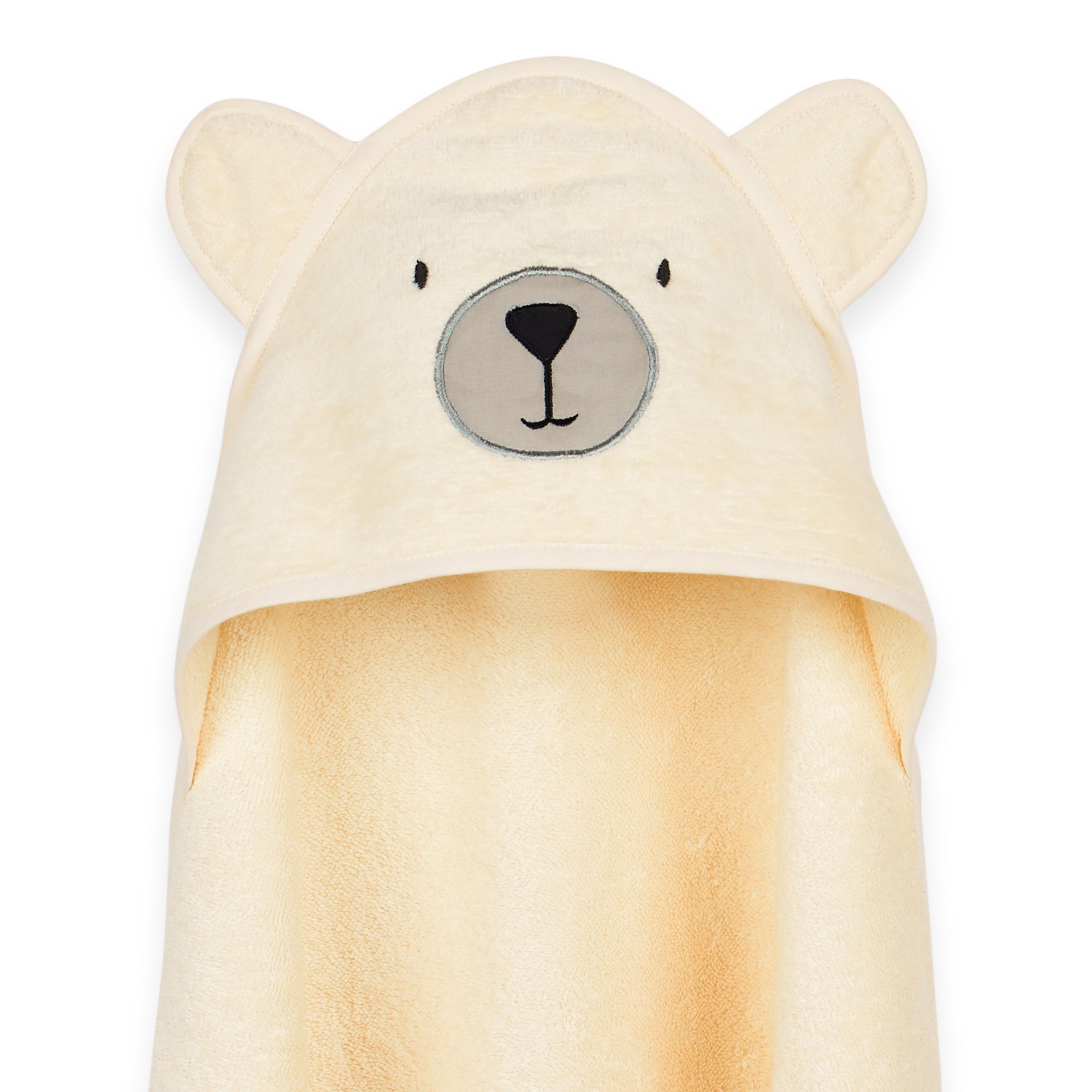 Masilo Organic Cotton Hooded Towel - Teddy Bear Cream