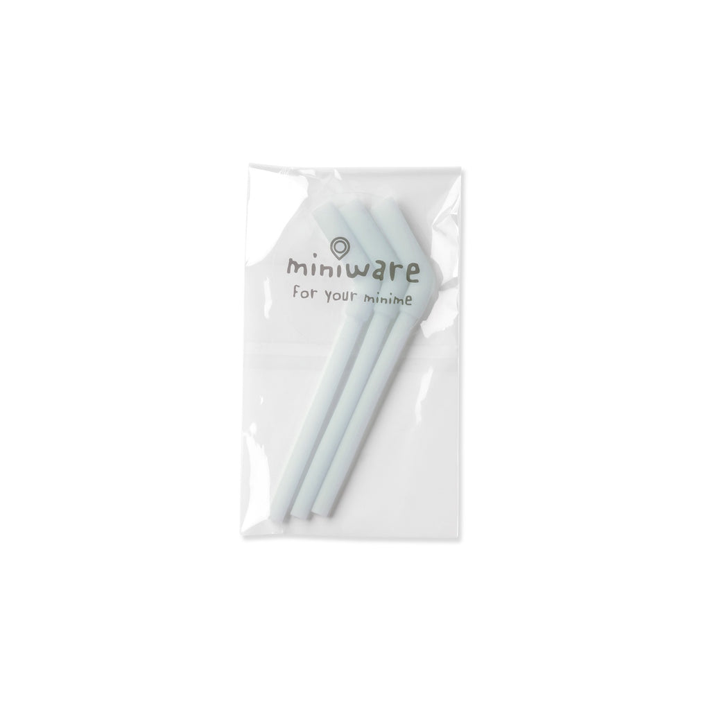 Miniware Silicone Straw 3 Pack Set-Aqua