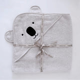 Masilo Organic Cotton Hooded Towel - Koala Grey