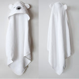Masilo Organic Cotton Hooded Towel - Polar White