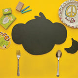 Meal Time Shaped Chalkboard Mat & Coaster - Monkey