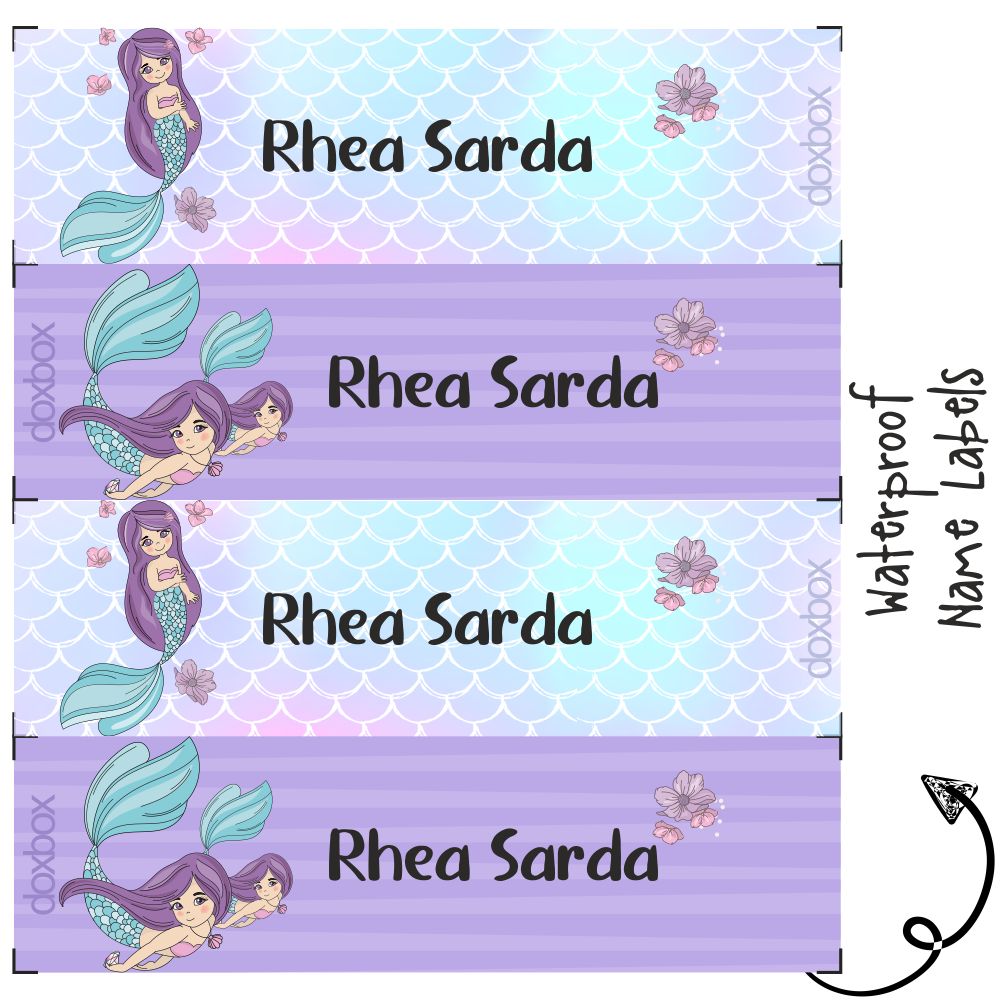 Personalised Water Proof Labels - Mermaid