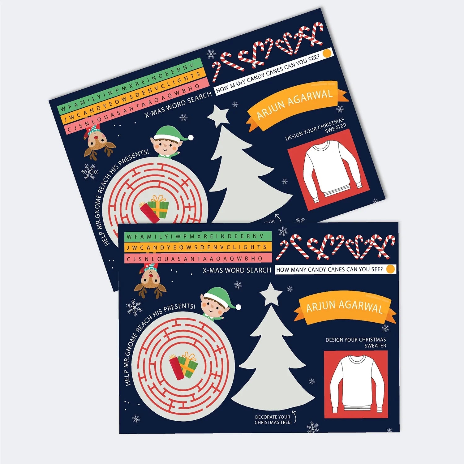 Activity Place Mat - Midnight Santa