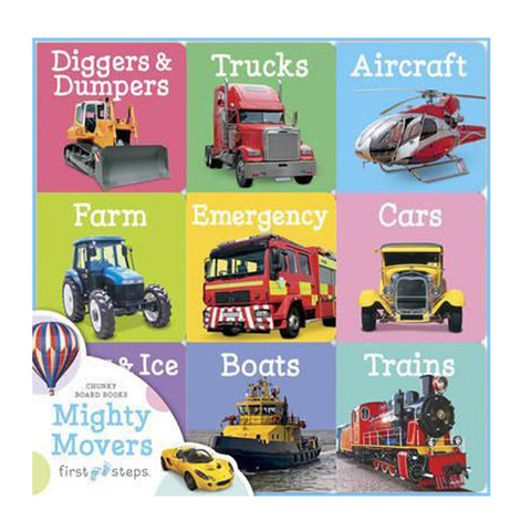First Steps Chunky Board Books - Mighty Movers