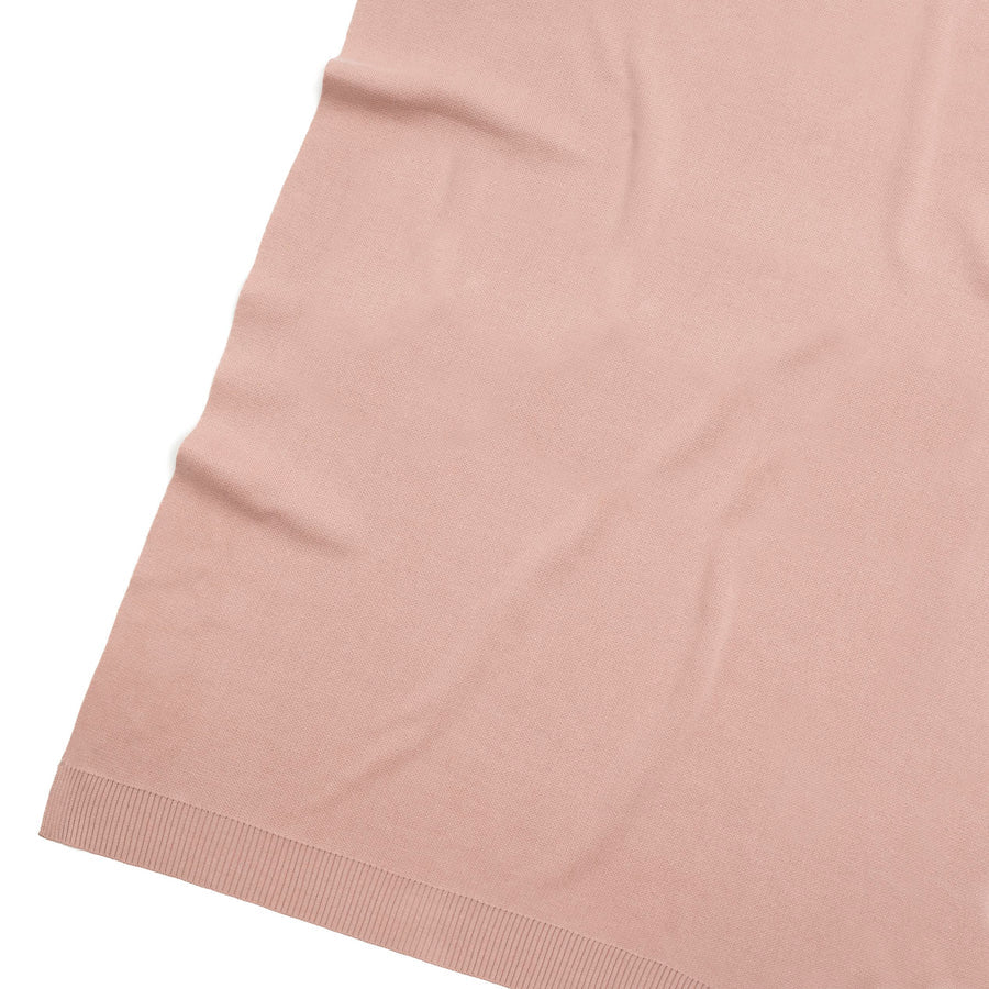 Misty Rose Personalized Organic Cotton Knitted Blanket