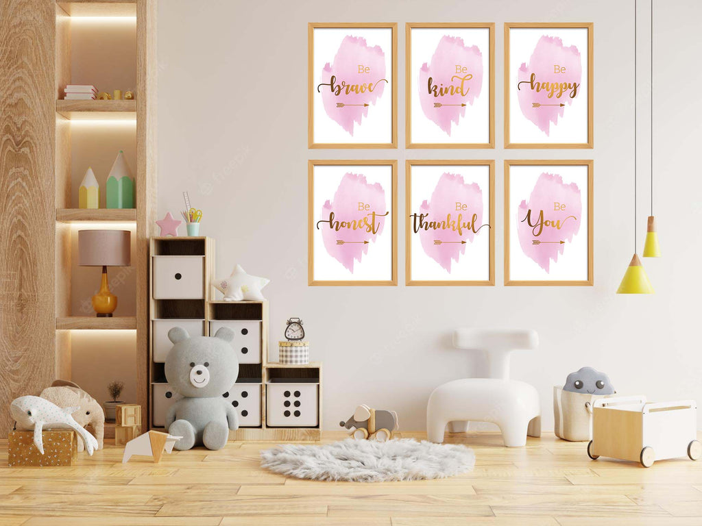 Be Brave, Be Kind, Be You Wall Art - Pink