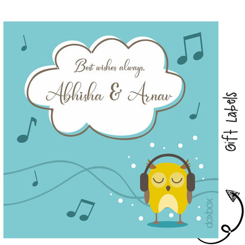Gift Labels - Musical Owl