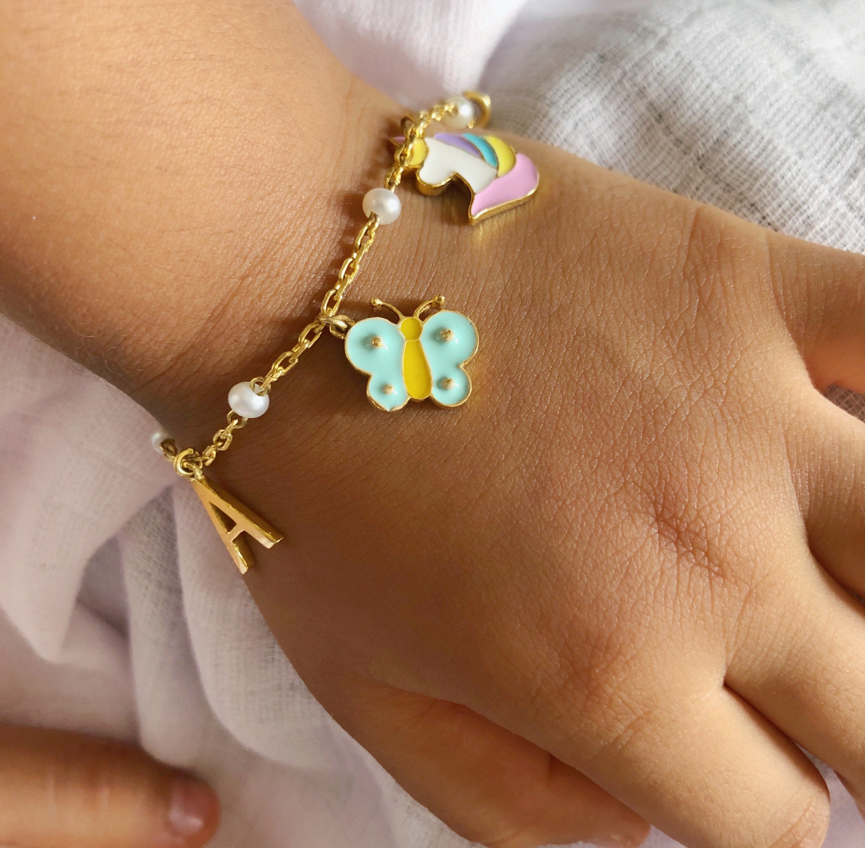 Charm Bracelet with Custom Initial