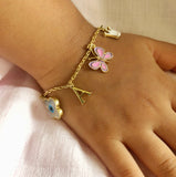 Personalised Sassy Little Girl Charm Bracelet