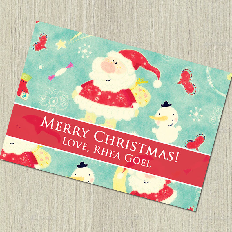 Personalised Notecards - Santa, Set of 20