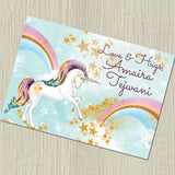 Personalised Notecards - Unicorn 1, Set of 20