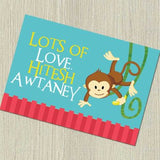 Personalised Monkey Gift Notecards