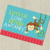Personalised Notecards -  Monkey, Set of 20
