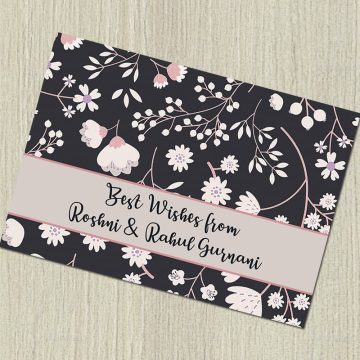 Personalised Mauve Floral Gift Notecards