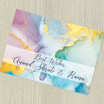 Personalised Burst Of Watercolour Gift Notecards