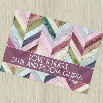 Personalised Pastel Wood Gift Notecards