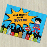 Personalised Notecards - Superboy, Set of 20