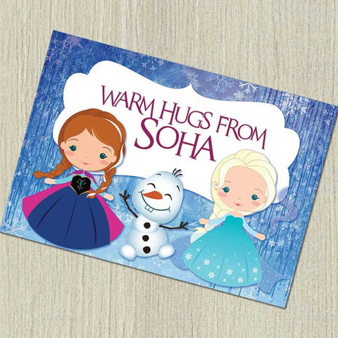 Personalised Notecards - Frozen, Set of 20