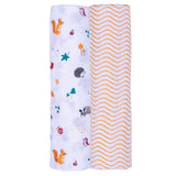 Nuluv Yellow Squirrel Swaddle Wrap Pack Of 2
