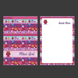 Personalised Letter Pads - Pink Owls, Pack of 50 Sheets