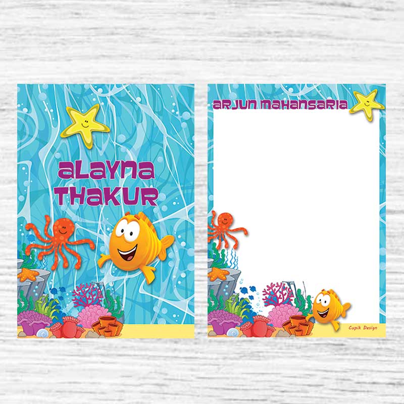 Personalised Letter Pads - Under The Sea, Pack of 50 Sheets