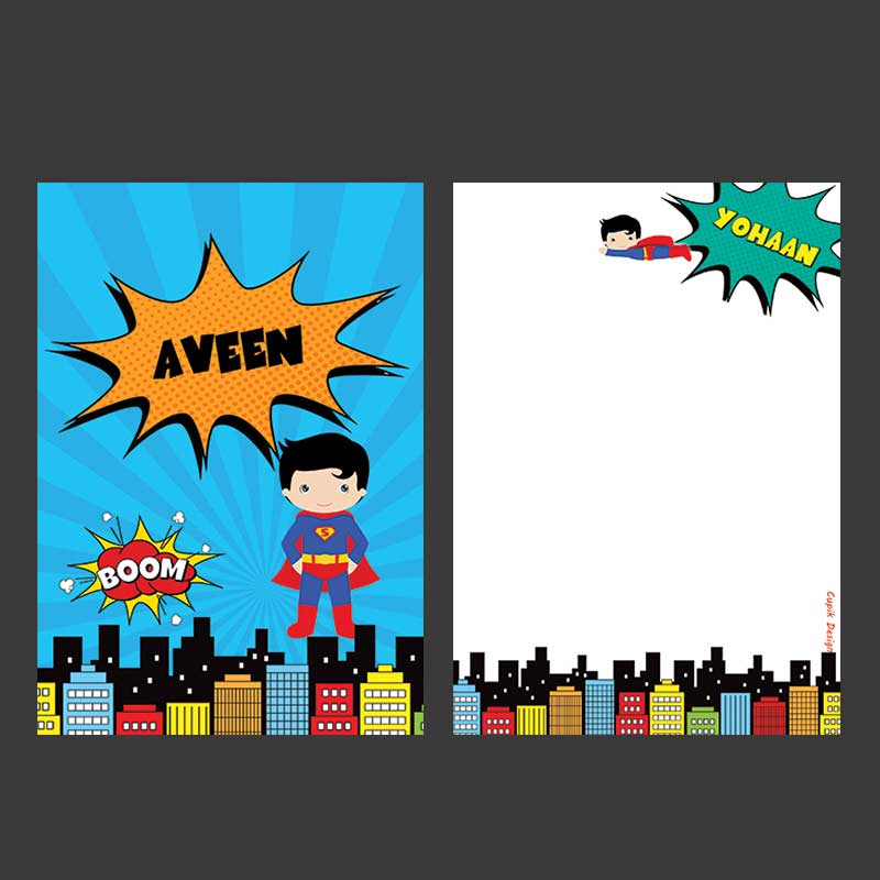 Personalised Letter Pads - Superboy, Pack of 50 Sheets