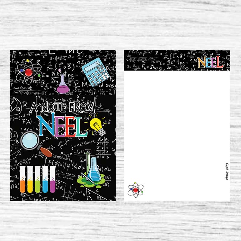 Personalised Letter Pads - Science 1, Pack of 50 Sheets