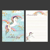 Personalised Letter Pads - Unicorn, Pack of 50 Sheets
