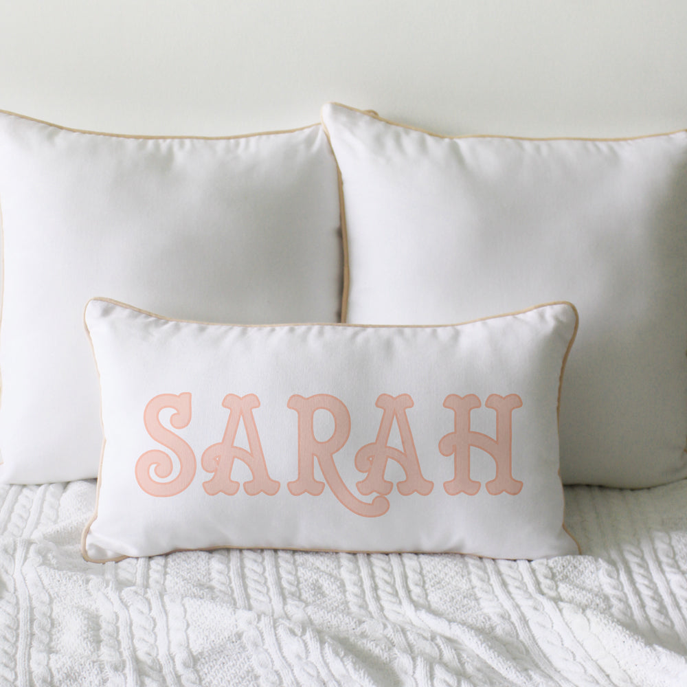 Personalised Name Cushion - Fancy - Pink