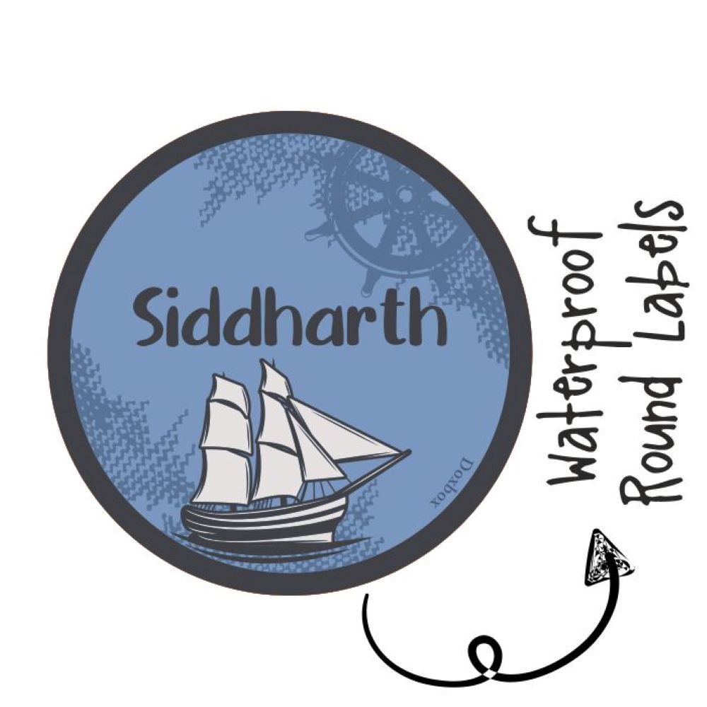 Round Waterproof Labels -Nautical