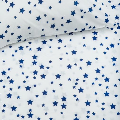 Fitted Cot Sheet - Navy Stars