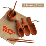 NESTA TOYS - Sensory Tool Kit - Sensory Bin Tools, Egg Shaker, Rainbow Blocks (6+ Months)