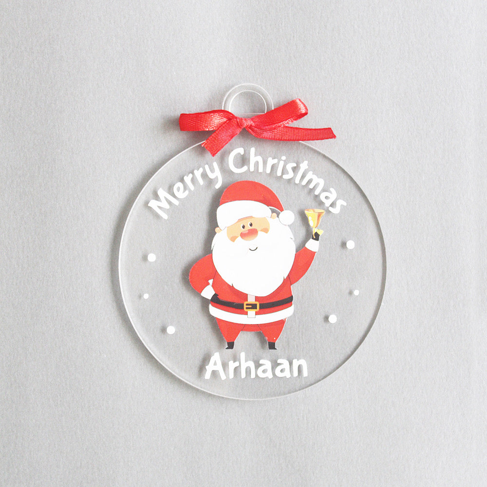 Personalised New Merry Christmas Ornament - Santa