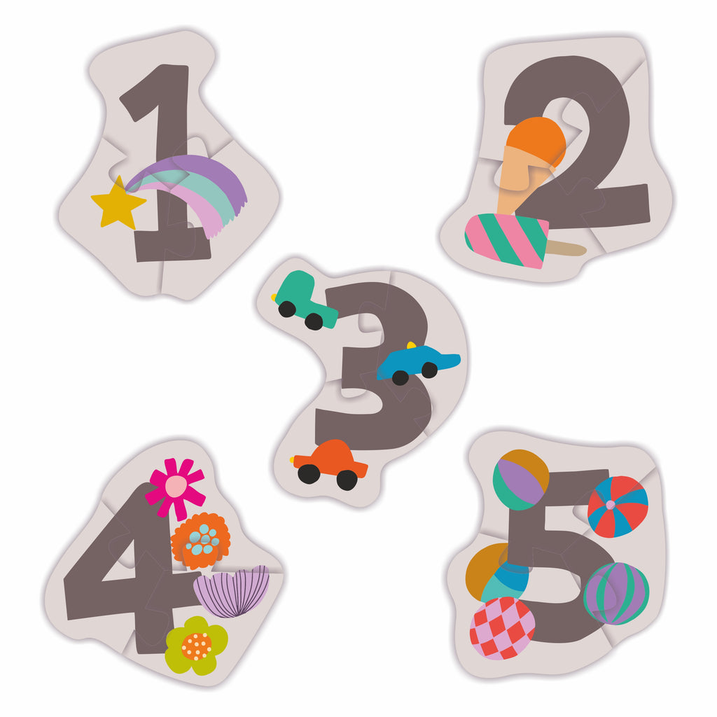 Reversible Shaped Puzzle | Numbers & Farm Animals