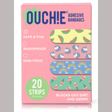 AYA PAPAYA Ouchie NON-TOXIC Printed JUMBO Pack  (80 PACK) - Pink, Lavender, Space Blue, Yellow