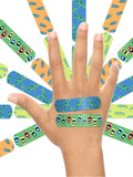 Ouchie Non-Toxic Printed Bandages Triple Combo (60 Pack) - Pink, Lime Green & Blue