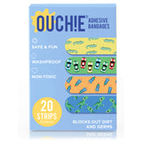 Ouchie Non-Toxic Printed Bandages Combo Set of 2 (40 Pack) - Blue & Space Blue