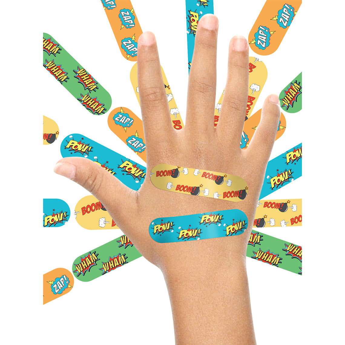 Ouchie Non-Toxic Printed Bandages Combo Set of 2 (40 Pack) - Yellow & Orange